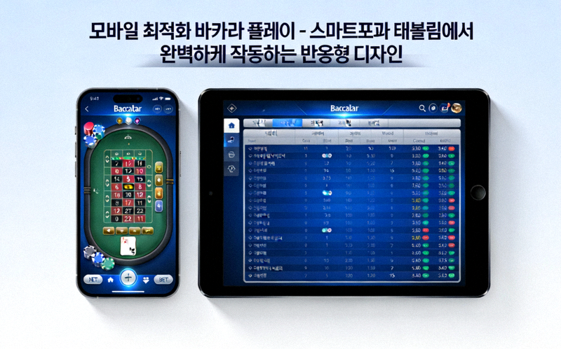 모바일 최적화 바카라 플레이 - 스마트폰과 태블릿에서 완벽하게 작동하는 반응형 디자인